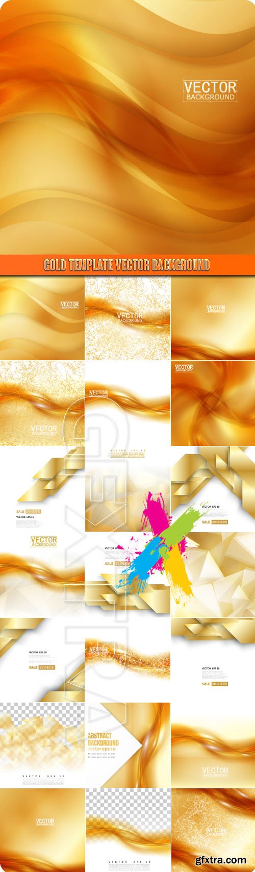 Gold template vector background