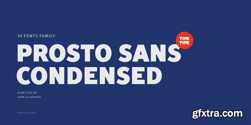 TT Prosto Sans Condensed Font Family - 10 FONT 500$