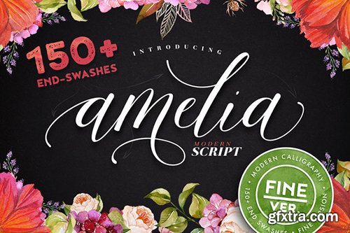 Creativemarket Amelia Script - Fine ver. FONT 544363