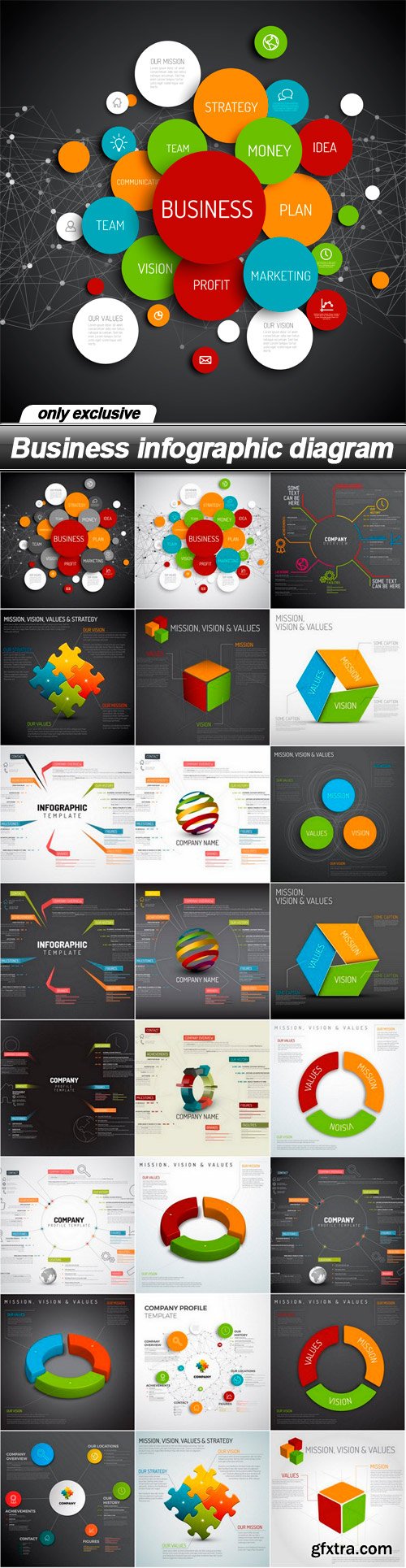 Business infographic diagram - 25 EPS