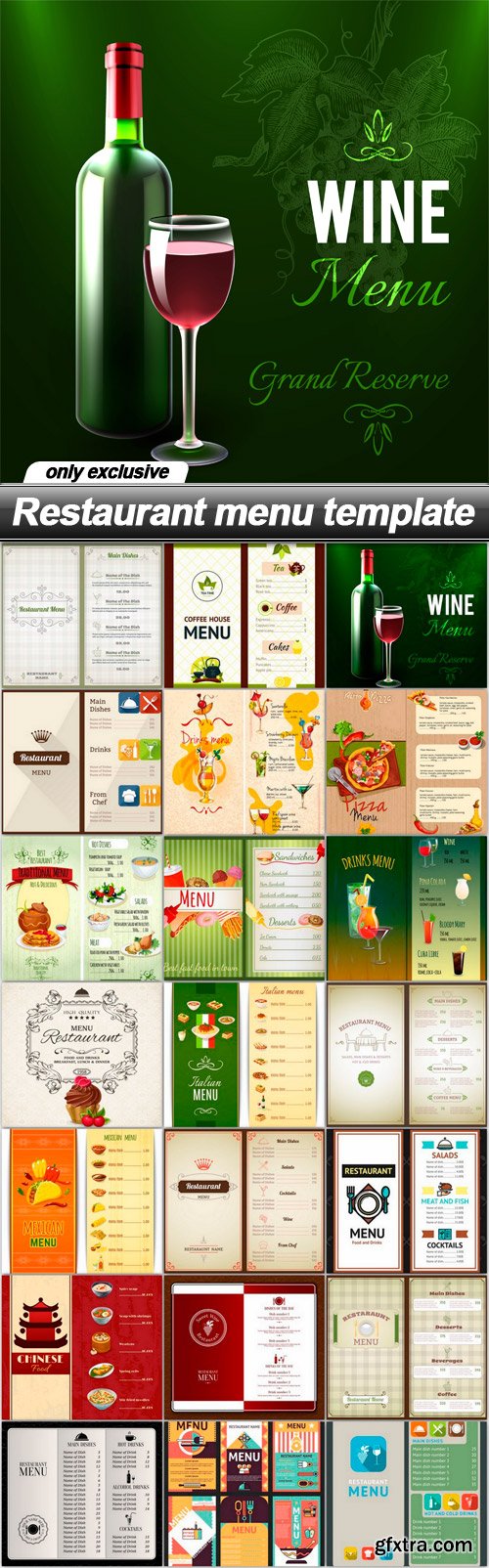 Restaurant menu template - 21 EPS