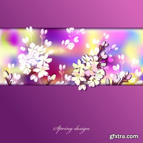 Collection of gift cards Spring vector image 25 EPS