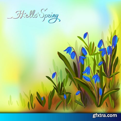 Collection of gift cards Spring vector image 25 EPS