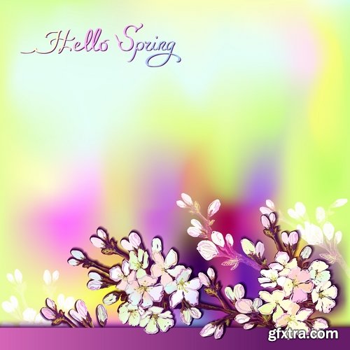 Collection of gift cards Spring vector image 25 EPS