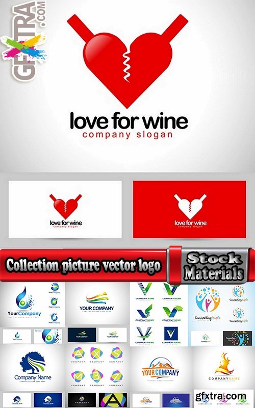 Collection picture vector logo illustration of the business campaign 24-25 EPS