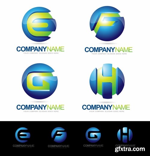 Collection picture vector logo illustration of the business campaign 24-25 EPS