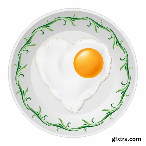 Breakfast Collection of eggs vector image 25 EPS