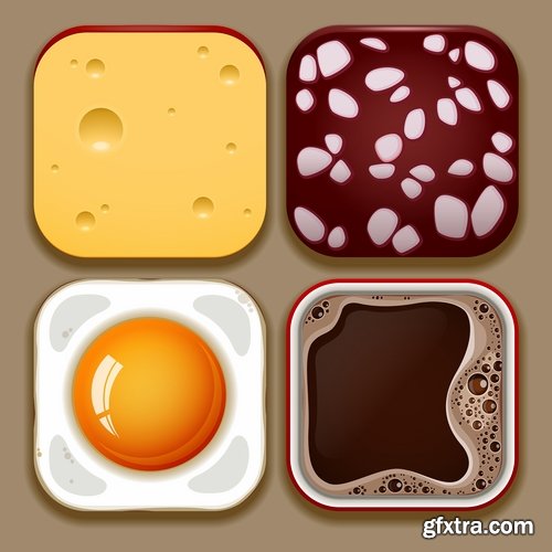 Breakfast Collection of eggs vector image 25 EPS