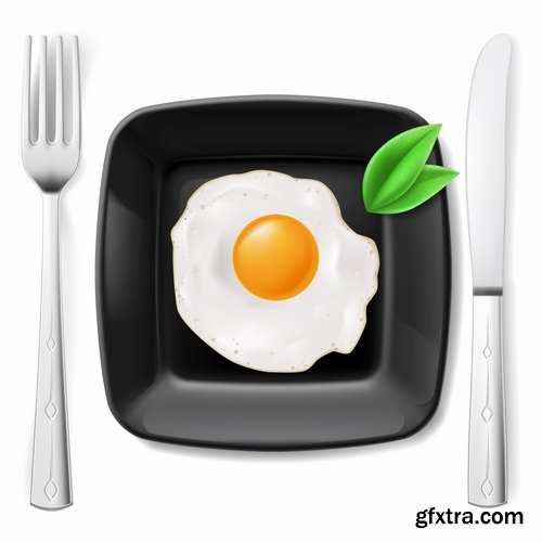 Breakfast Collection of eggs vector image 25 EPS