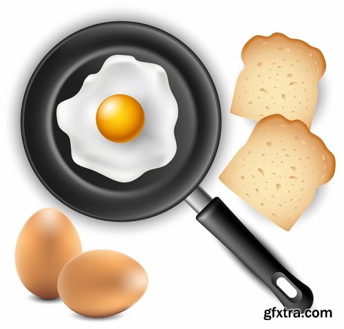 Breakfast Collection of eggs vector image 25 EPS