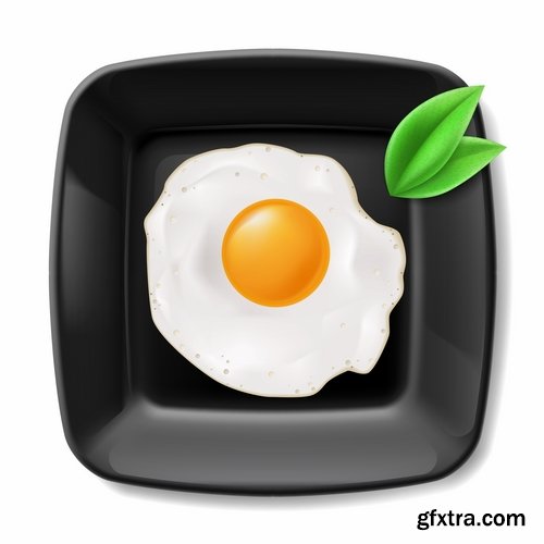 Breakfast Collection of eggs vector image 25 EPS