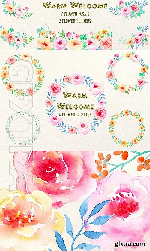 CM - Watercolor Clipart Warm Welcome 548447