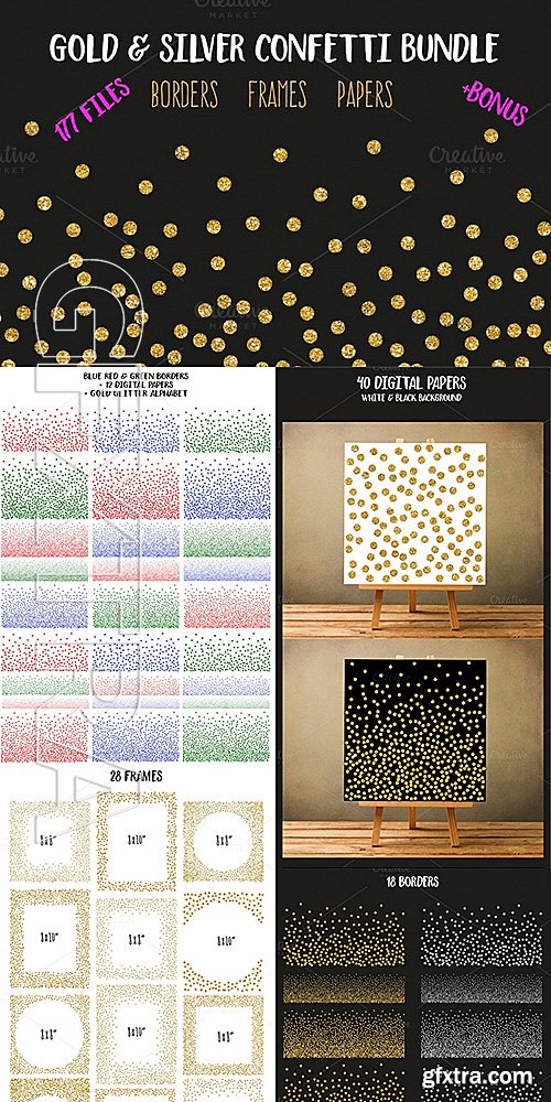 CM - Confetti Bundle Gold Silver Glitter 548449