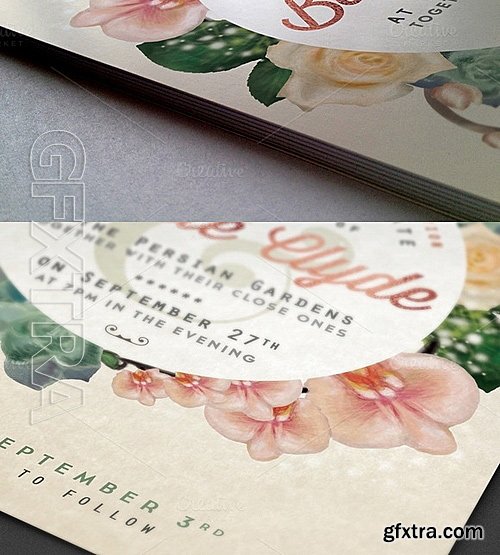 CM - Foliage & Watercolor Wedding Invite 548439