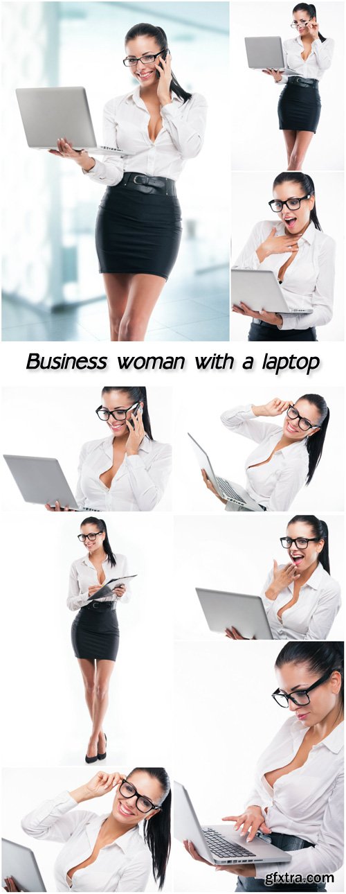 Business woman with a laptop