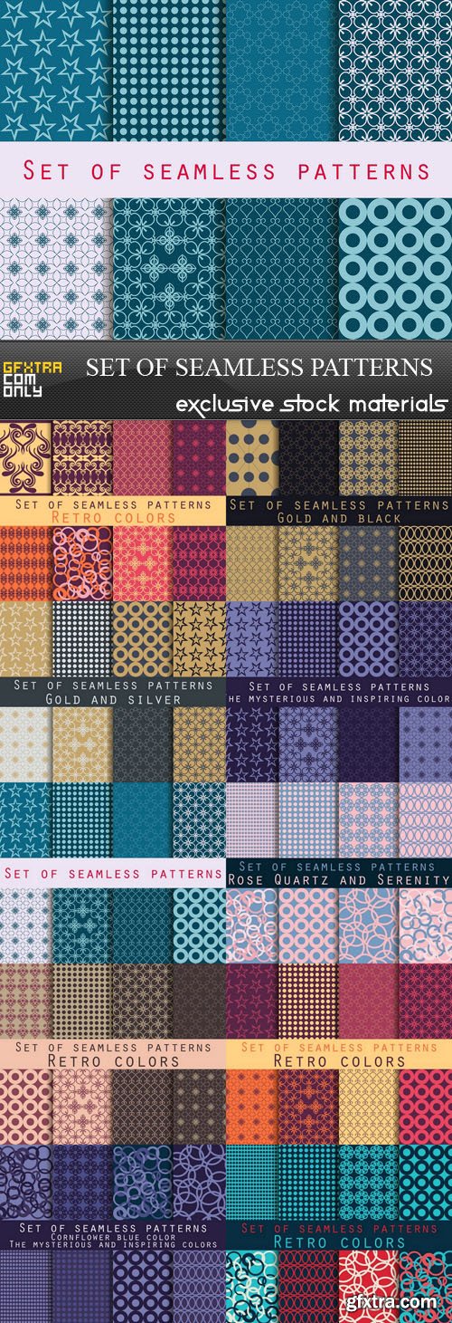 Set of Seamless Patterns - 10 EPS