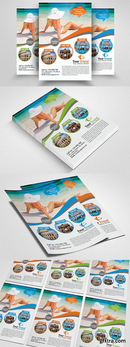 Tour Travel Agency Flyer Template - CM 552392