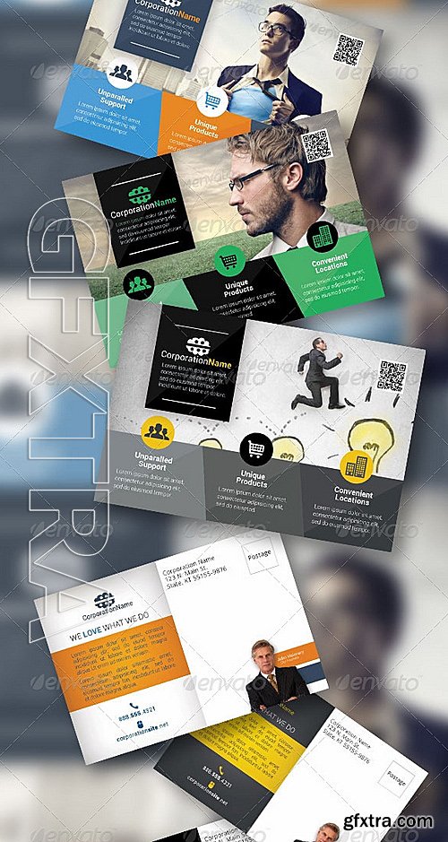 GraphicRiver - Business Flyer 39 with Postcard 8592323