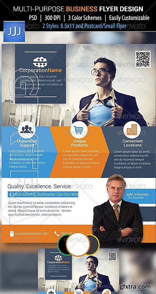 GraphicRiver - Business Flyer 39 with Postcard 8592323