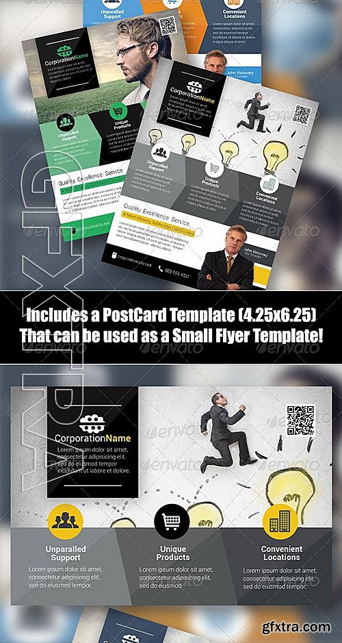 GraphicRiver - Business Flyer 39 with Postcard 8592323