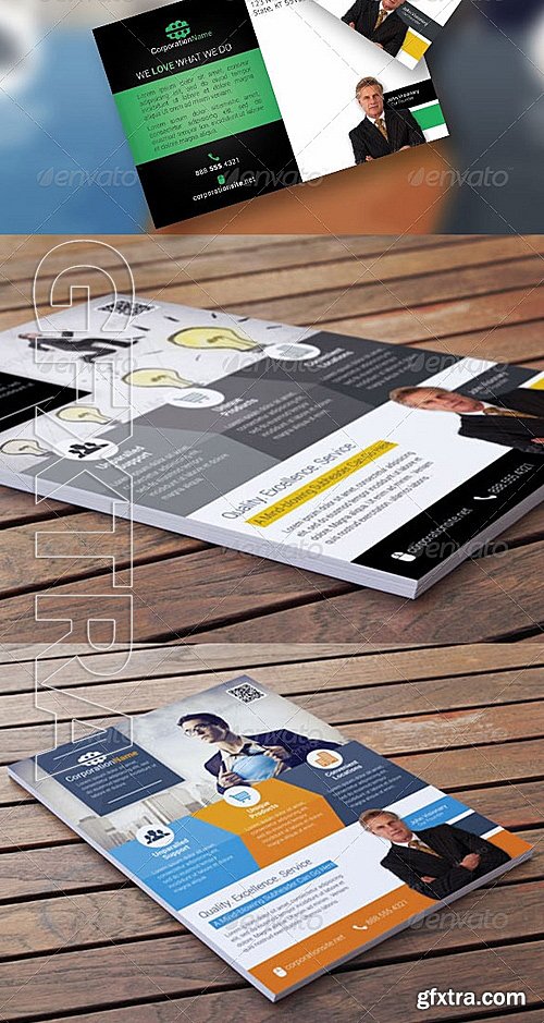 GraphicRiver - Business Flyer 39 with Postcard 8592323