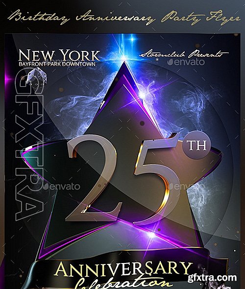 GraphicRiver - Birthday Anniversary Party Flyer 10892304