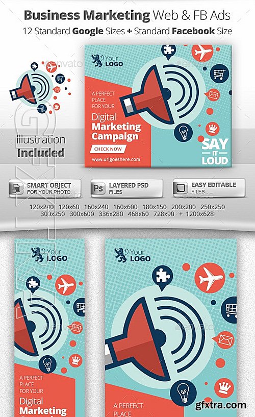 GraphicRiver - Business Online Marketing Web & Facebook Banners 11246987