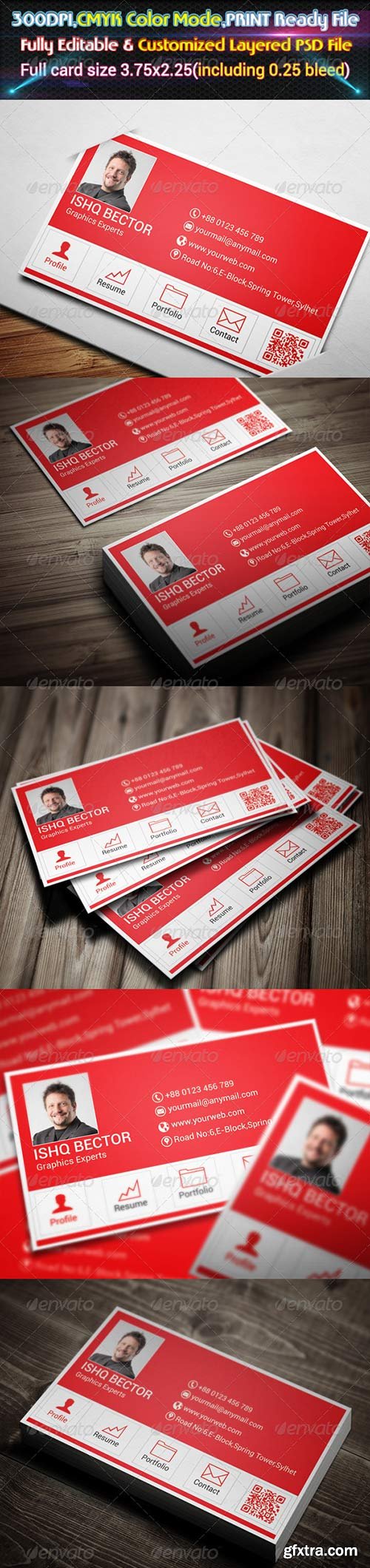 GraphicRiver - Red Business Card 6135171