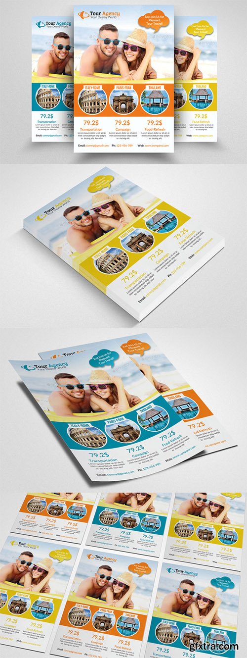 Tour Travel Agency Flyer Template - CM 553632