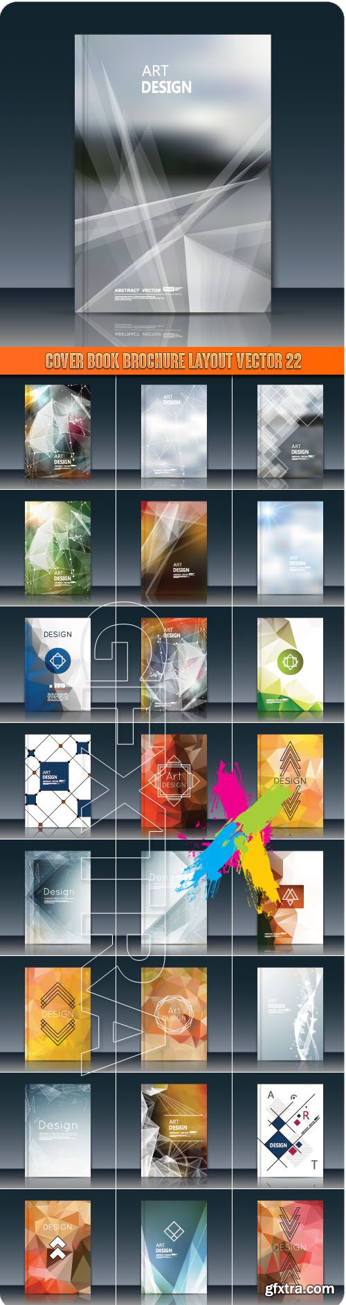 Cover book brochure layout vector 22