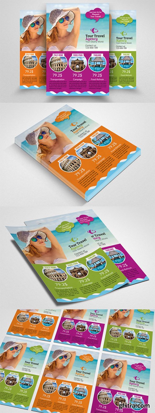 Tour Travel Agency Flyer Template - CM 553578