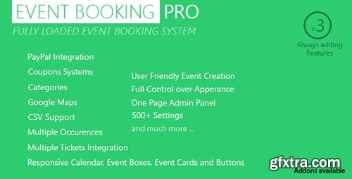 CodeCanyon - Event Booking Pro v3.461 - WP Plugin - paypal or offline - 5543552