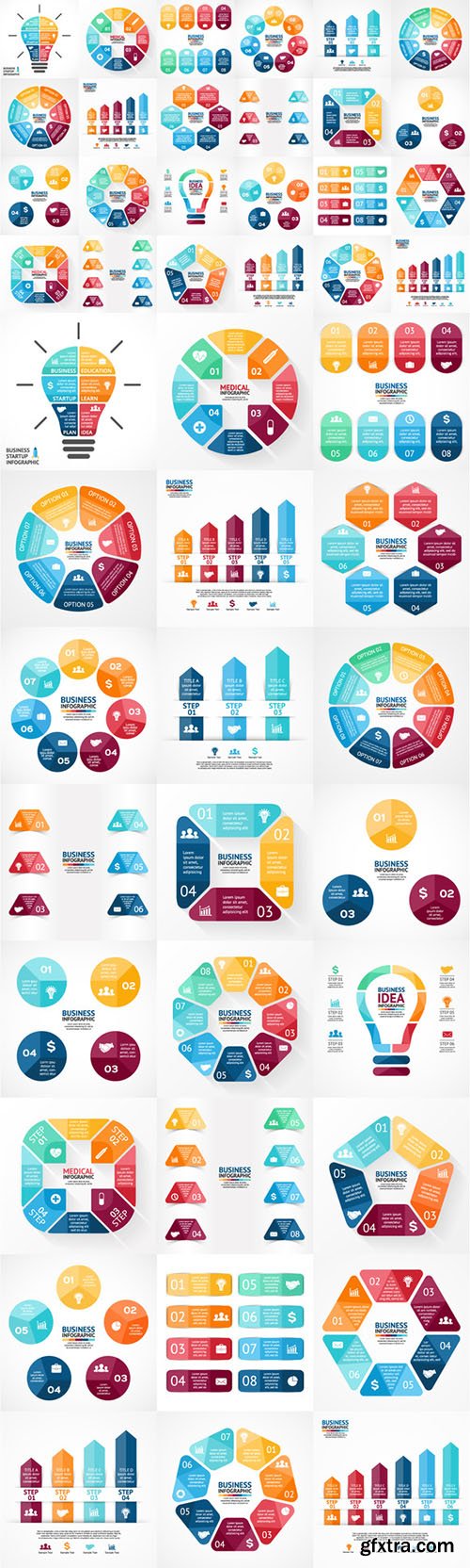 Big Infographic Bundle. EPS, AI, PSD - CM 303256