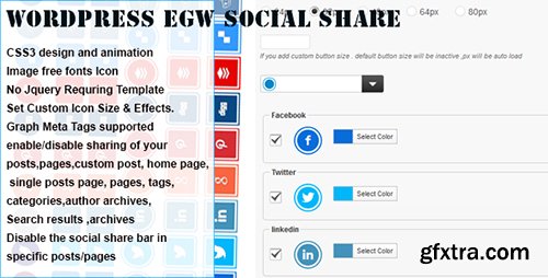 CodeGrape Wordpress CSS3 Animation Social Share Plugins 3003