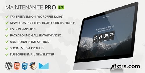 CodeCanyon - Maintenance PRO v2.7 - WordPress plugin - 2781350