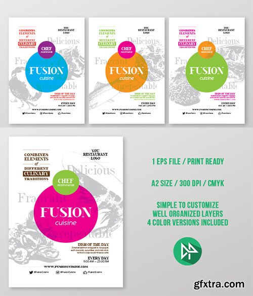 Fusion food poster template - CM 55258