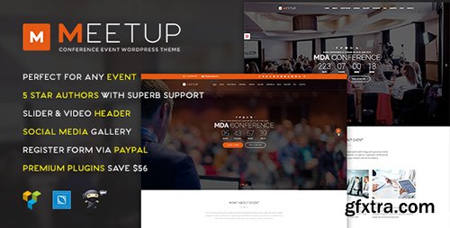 ThemeForest - Meetup v1.1.0 - Conference Event WordPress Theme - 13633735