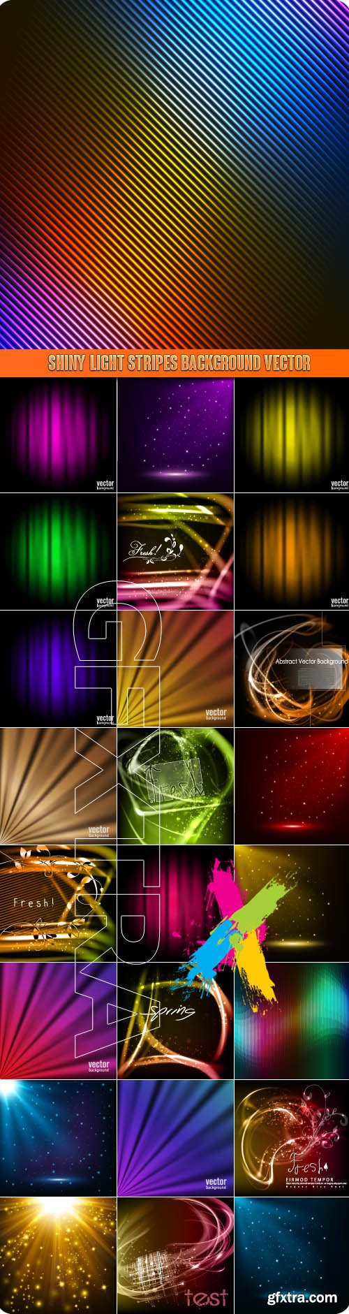 Shiny light stripes background vector