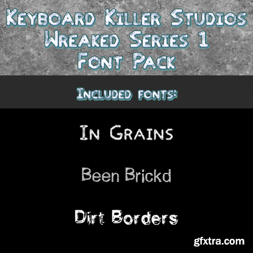 CM - Wreaked Series 1 font pack by KKS