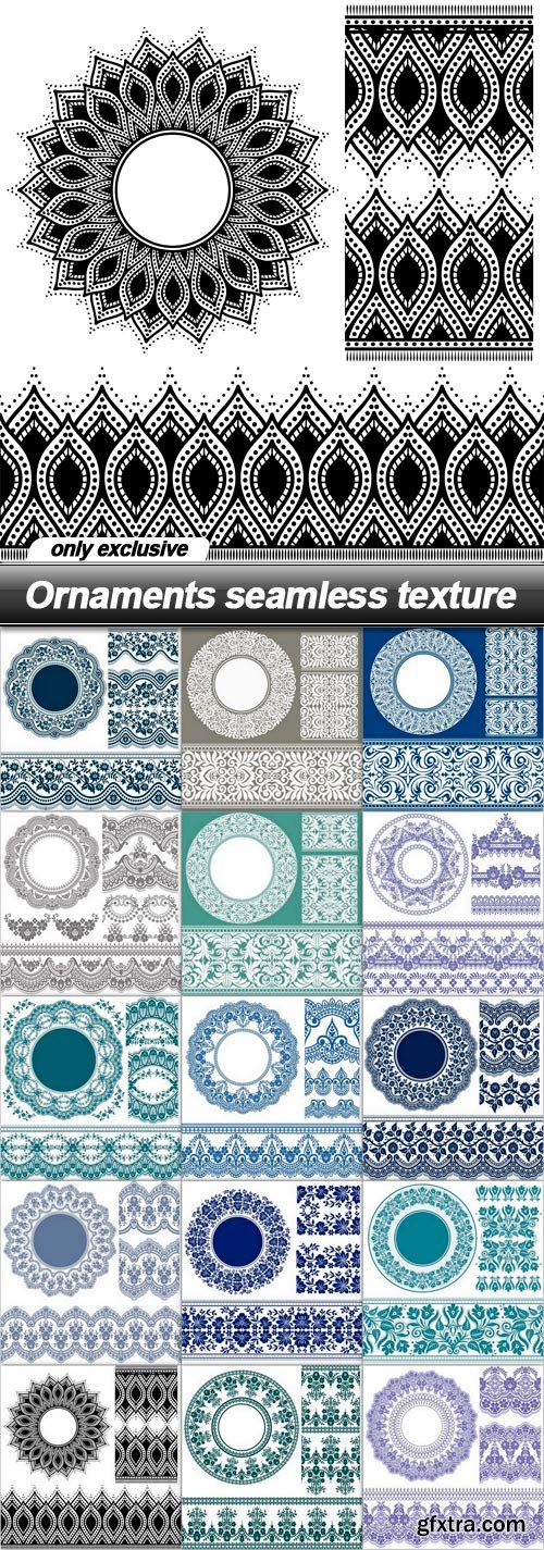 Ornaments seamless texture - 15 EPS