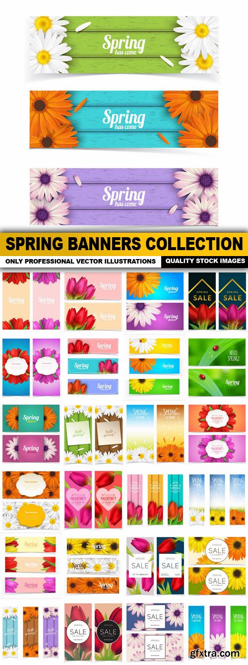 Spring Banners Collection - 25 Vector