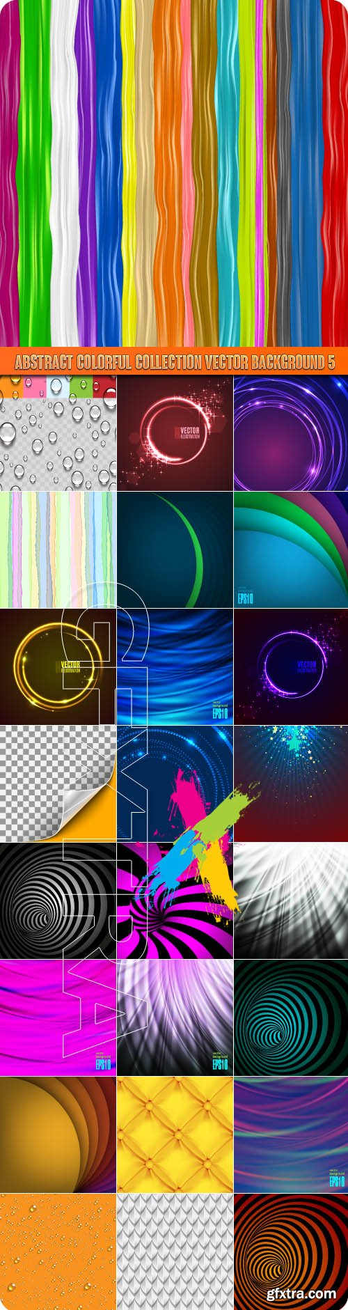 Abstract colorful collection vector background 5