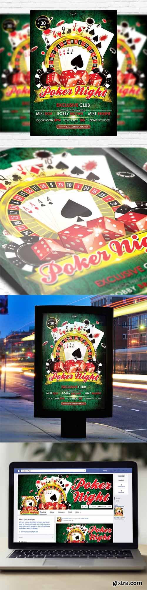 Poker Night - Flyer Template + Facebook Cover