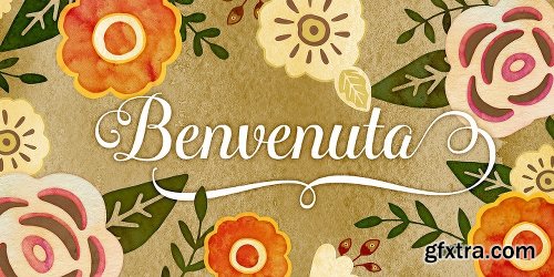 Ciao Bella Font Family 5 FONTS $199