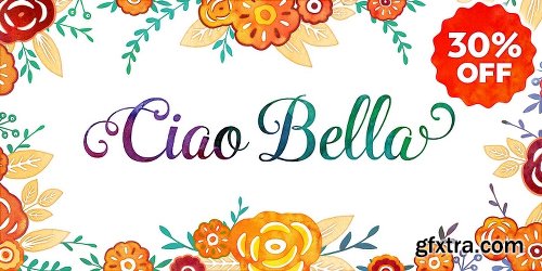 Ciao Bella Font Family 5 FONTS $199