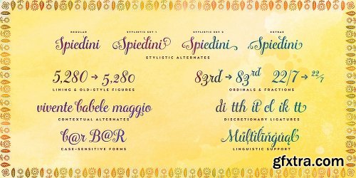 Ciao Bella Font Family 5 FONTS $199