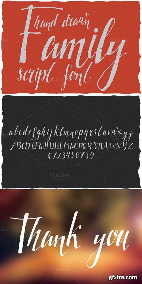 CM - Family Hand Drawn Font 555280