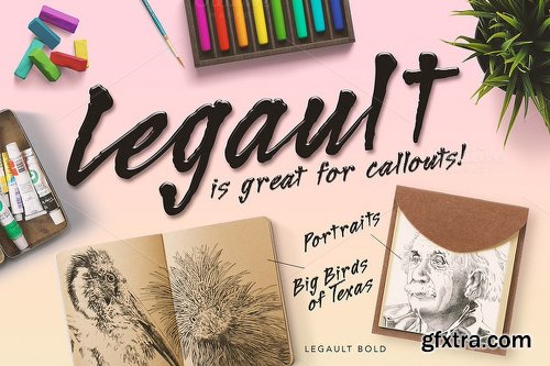 Creativemarket Legault Bold Hand-Drawn Script 550269