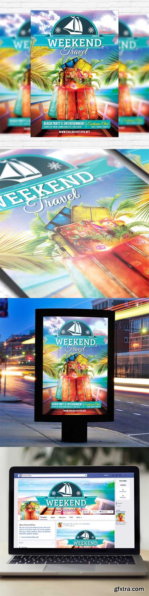 Travel Weekend - Flyer Template + Facebook Cover