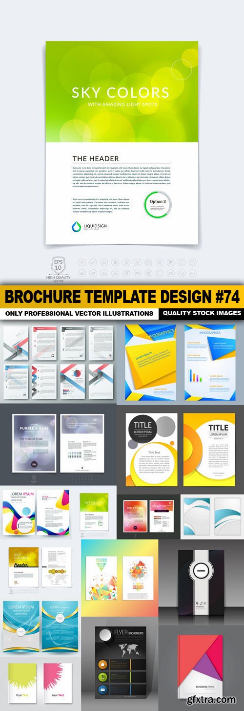 Brochure Template Design #74 - 15 Vector